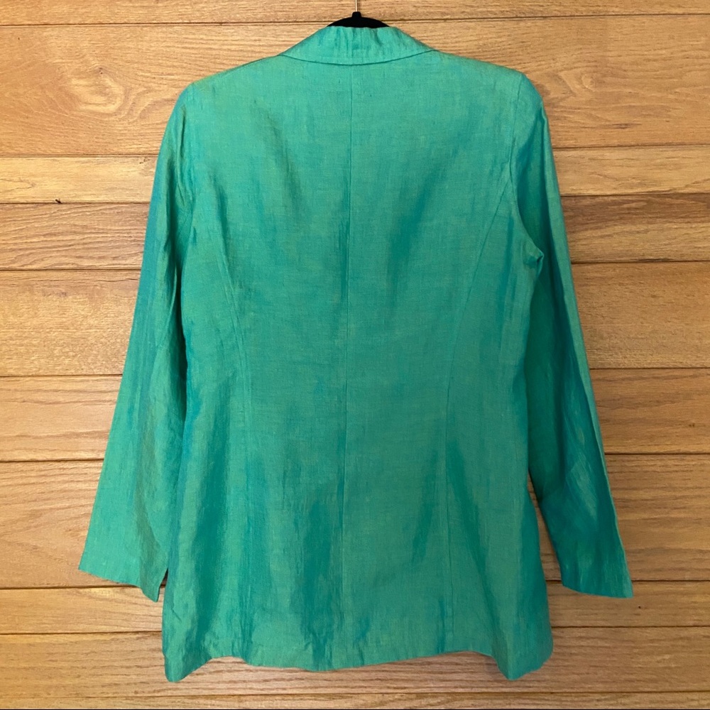 Vintage Escada 100% linen green blazer - Picture 5 of 8